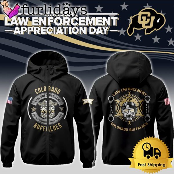 Colorado Buffaloes First Responders Law Enforcement Appreciation Day Windbreaker Jacket