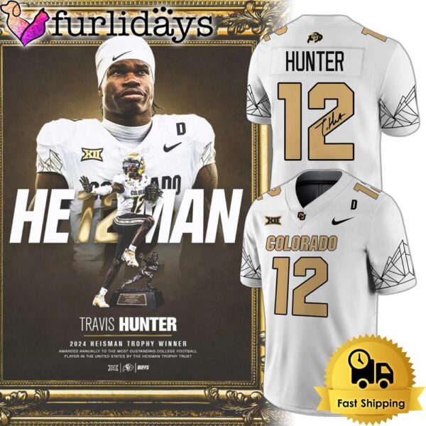 Colorado Buffaloes Heisman Travis Hunter Football Jersey With Signature