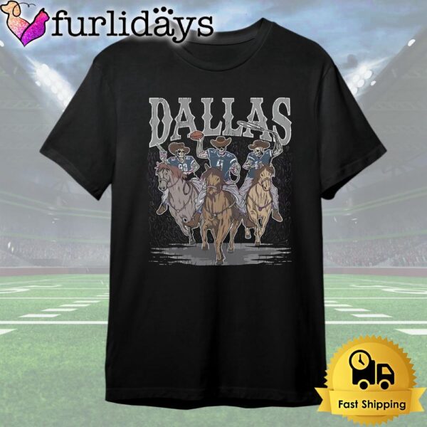 Dallas Cowboys Skeleton Football T Shirt