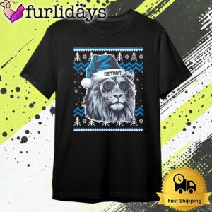 Detroit Lions Mascot Christmas T Shirt