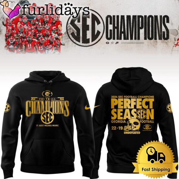 Georgia Bulldogs 2024 SEC Football Conference Champions Black Hoodie