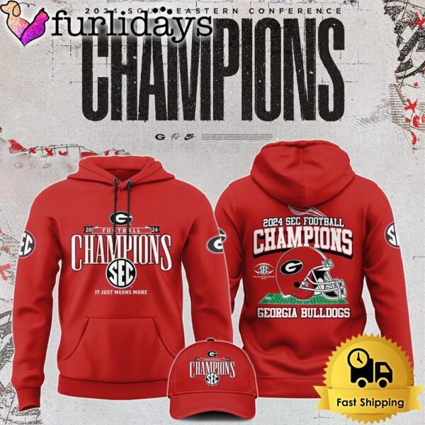 Georgia Bulldogs SEC Football Conference Champions Red Hoodie