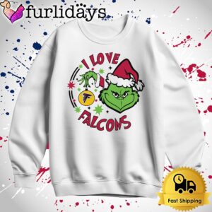 Grinch I Love Atlanta Falcons Christmas T Shirt