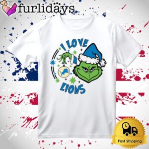 Grinch I Love Detroit Lions Christmas…