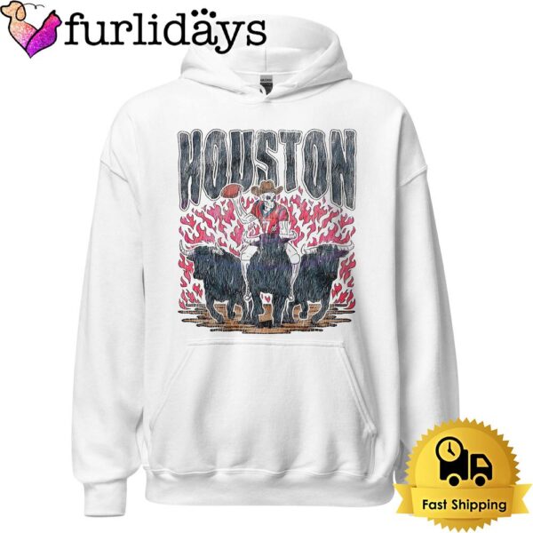 Houston Texans Cowboy Skeleton Football T Shirt