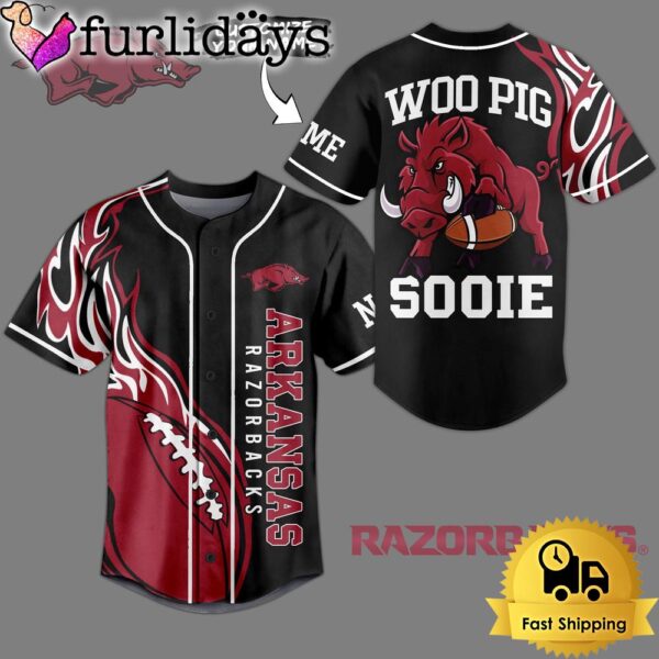 NCAA Arkansas Razorbacks Woo Pig Sooie Baseball Jersey