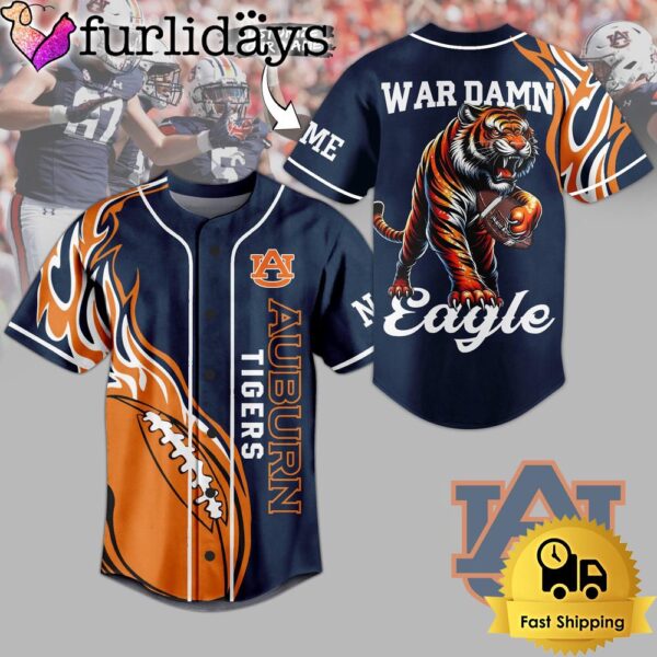 NCAA Auburn Tigers War Dawn Eagle Baseball Jersey