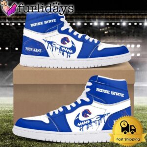 NCAA Boise State Broncos Grunge Style Custom Air Jordan 1 Shoes