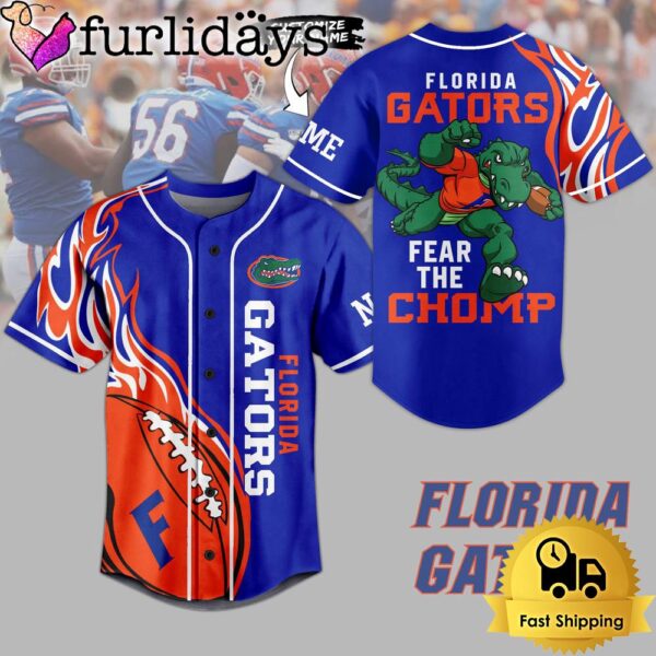 NCAA Florida Gators Fear The Chomp Baseball Jersey