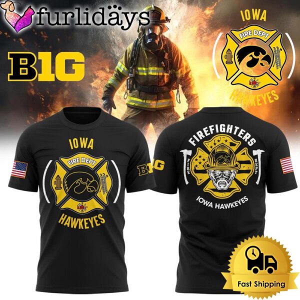 NCAA Iowa Hawkeye Football Firefighter Appreciation Night T Shirt