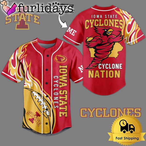 NCAA Iowa State Cyclones Mascot Nation Baseball Jersey