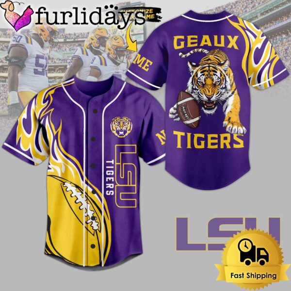 NCAA LSU Tigers Geaux Tigers Baseball Jersey