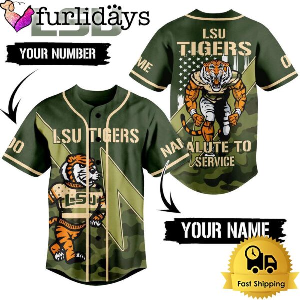 NCAA LSU Tigers Salute To Service Baseball Jersey