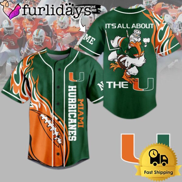 NCAA Miami Hurricanes It’s All About The U Baseball Jersey