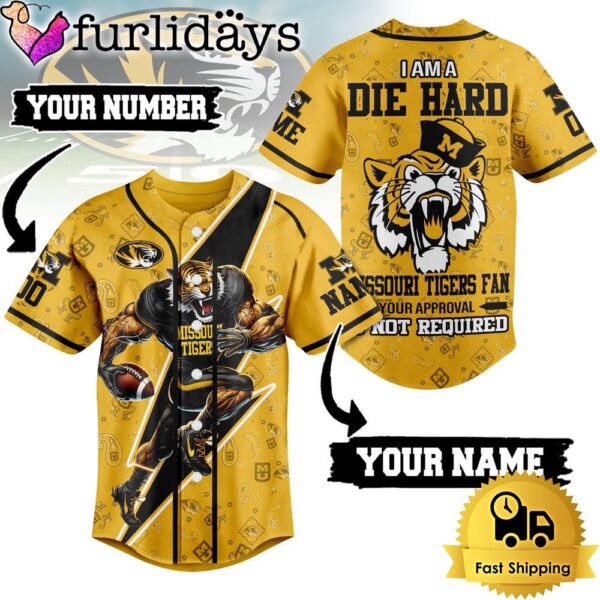 NCAA Missouri Tigers I A Am Die Hard Baseball Jersey