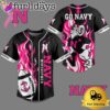 NCAA Navy Midshipmen Breast Cancer Awareness Black Baseball Jersey