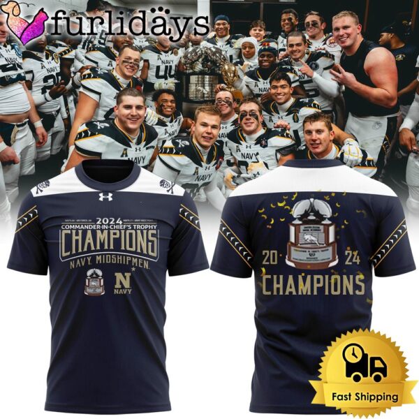 NCAA Navy Midshipmen CIC Trophy Champions Navy T Shirt