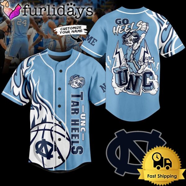 NCAA North Carolina Tar Heels Basketball Mascot Go Heels UNC Baseball Jersey