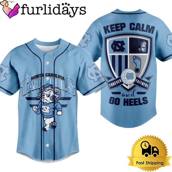 NCAA North Carolina Tar Heels Keep Calm And Go Heels Baseball Jersey