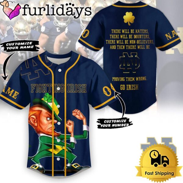 NCAA Notre Dame Fighting Irish Proving Them Wrong Go Irish Baseball Jersey