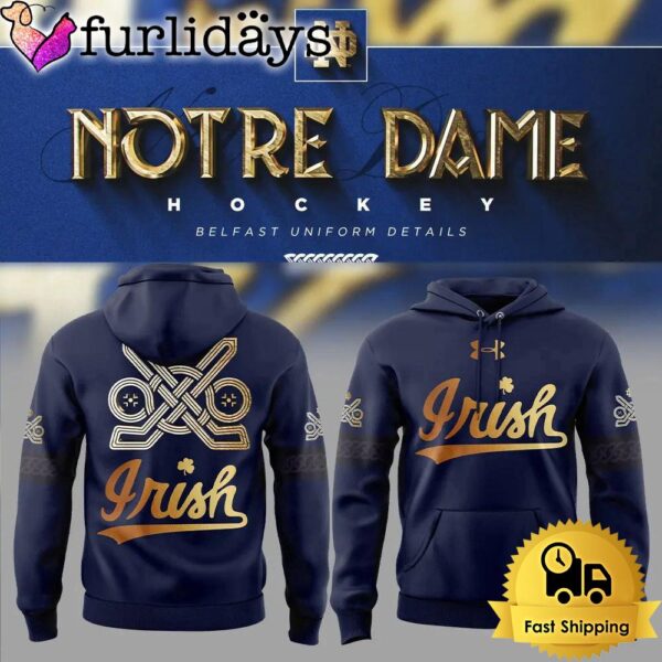 NCAA Notre Dame Hockey Irish Gold Hoodie