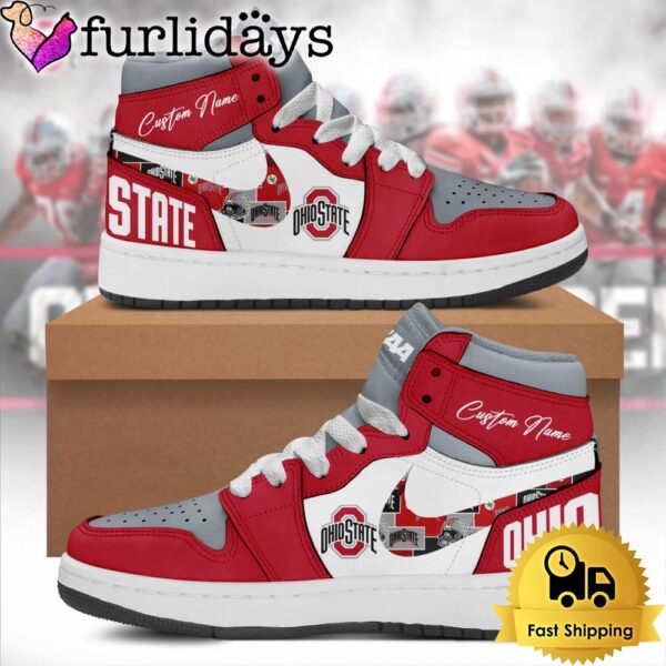 NCAA Ohio State Buckeyes Custom Air Jordan 1 Shoes