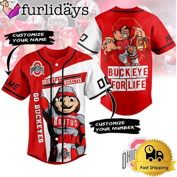 NCAA Ohio State Buckeyes For Life Baseball Jersey