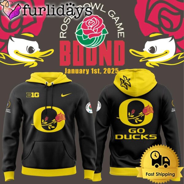 NCAA Oregon Ducks Rose Bowl Game Black Hoodie