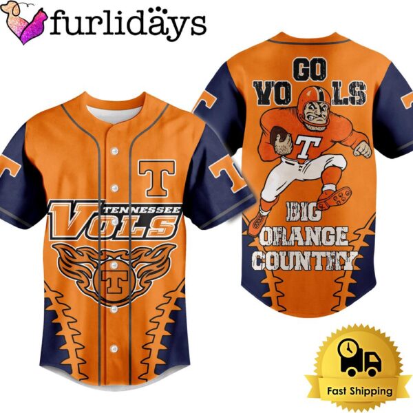 NCAA Tennessee Volunteers Go Vols Big Orange Country Baseball Jersey