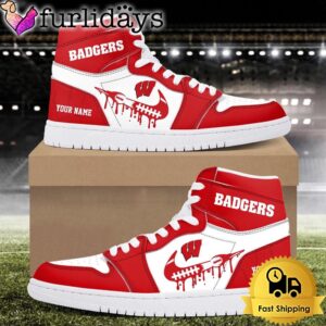 NCAA Wisconsin Badgers Grunge Style Custom…