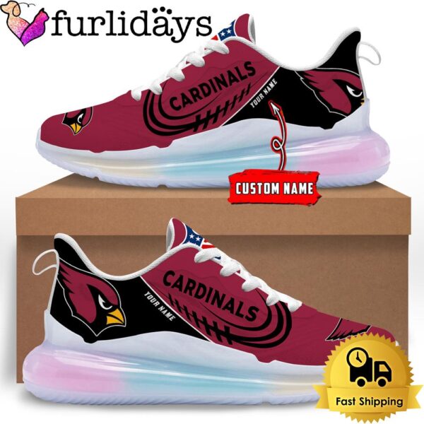 NFL Arizona Cardinals Custom Rainbow Atmospheric Cushion Running Shoes, Women’s Sneaker