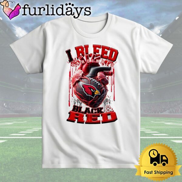 NFL Arizona Cardinals I bleed Black Red T Shirt