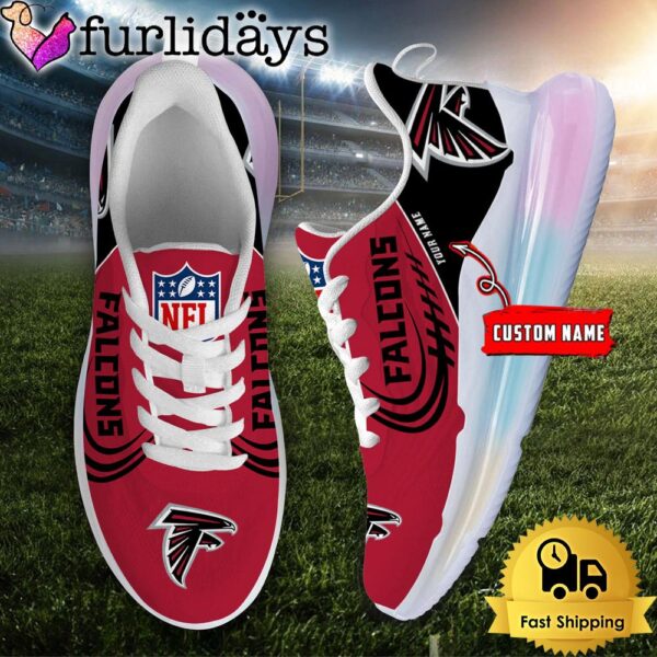 NFL Atlanta Falcons Custom Rainbow Atmospheric Cushion Running Shoes, Women’s Sneaker