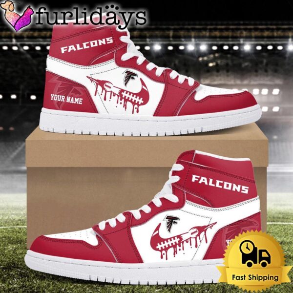 NFL Atlanta Falcons Grunge Style Custom Air Jordan 1 Shoes