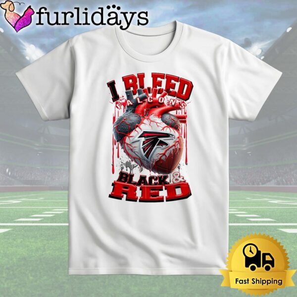 NFL Atlanta Falcons I bleed black Red T Shirt