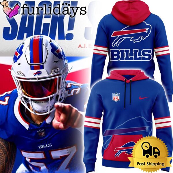 NFL Blue Buffalo Bills Alternate Helmet Hoodie