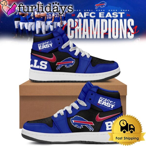 NFL Buffalo Bills 2024 AFC East Division Champions Air Jordan 1 Shoes