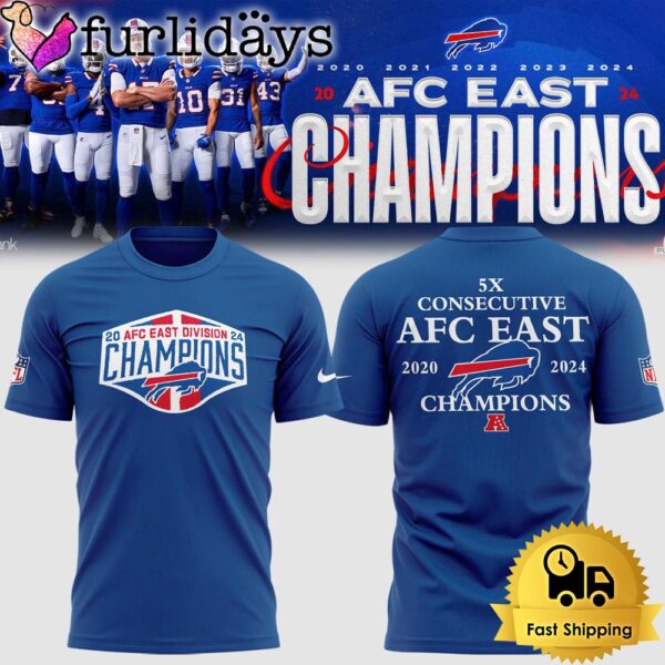 NFL Buffalo Bills 2024 AFC East Division Champions T Shirt