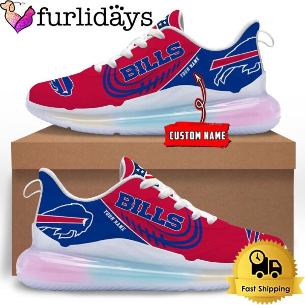 NFL Buffalo Bills Custom Rainbow Atmospheric Cushion Running Shoes, Women’s Sneaker