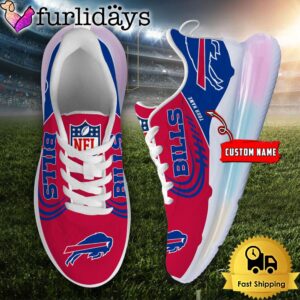 NFL Buffalo Bills Custom Rainbow Atmospheric Cushion Running Shoes, Women's Sneaker