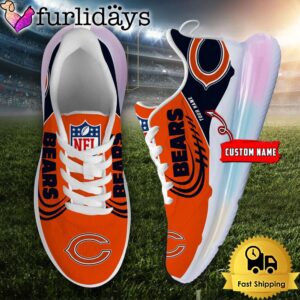 NFL Chicago Bears Custom Rainbow Atmospheric Cushion Running Shoes, Women's Sneaker