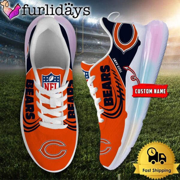 NFL Chicago Bears Custom Rainbow Atmospheric Cushion Running Shoes, Women’s Sneaker