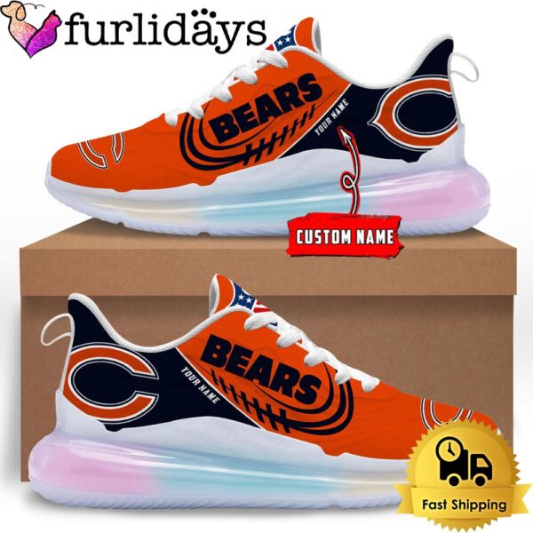 NFL Chicago Bears Custom Rainbow Atmospheric Cushion Running Shoes, Women’s Sneaker