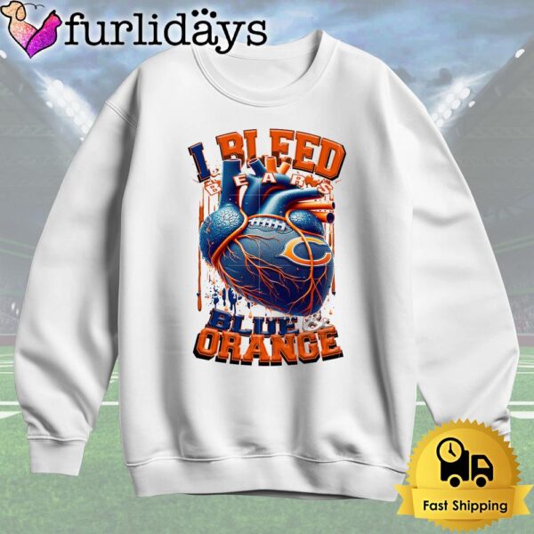 NFL Chicago Bears I bleed Blue Orance T Shirt