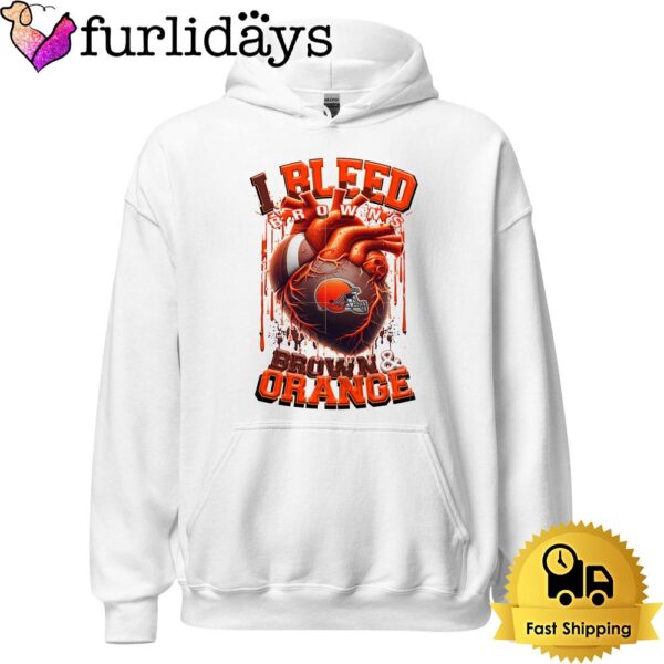 NFL Cleveland Browns I bleed Brown Orange T Shirt