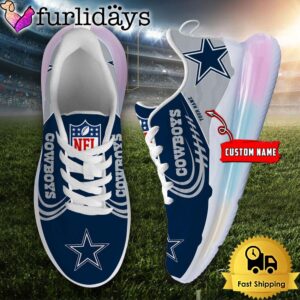 NFL Dallas Cowboys Custom Rainbow Atmospheric Cushion Running Shoes, Women's Sneaker