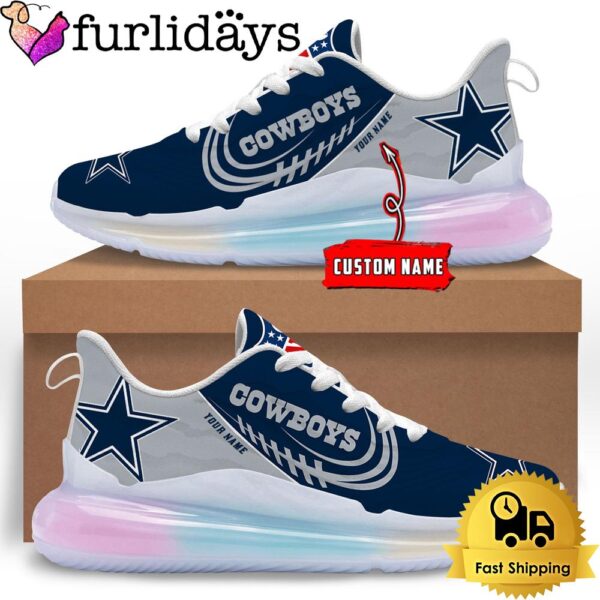 NFL Dallas Cowboys Custom Rainbow Atmospheric Cushion Running Shoes, Women’s Sneaker