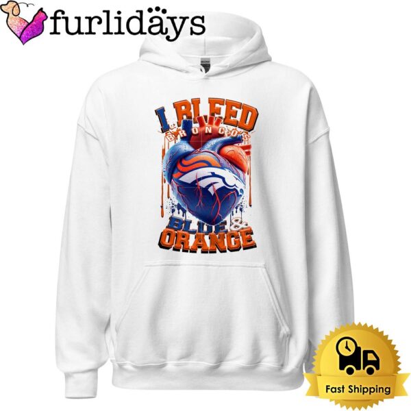 NFL Denver Broncos I bleed Blue Orance T Shirt