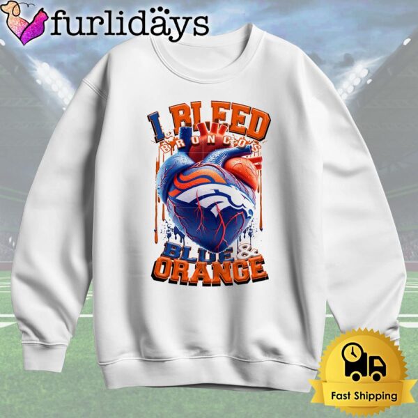 NFL Denver Broncos I bleed Blue Orance T Shirt