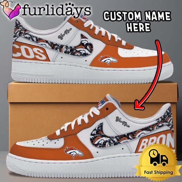 NFL Denver Broncos Logo Team Design Custom Air Force 1 Shoes